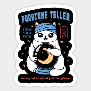 Cat Purrtune Teller Sticker